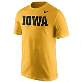 Iowa Hawkeyes Nike Wordmark WEM T-Shirt - Gold